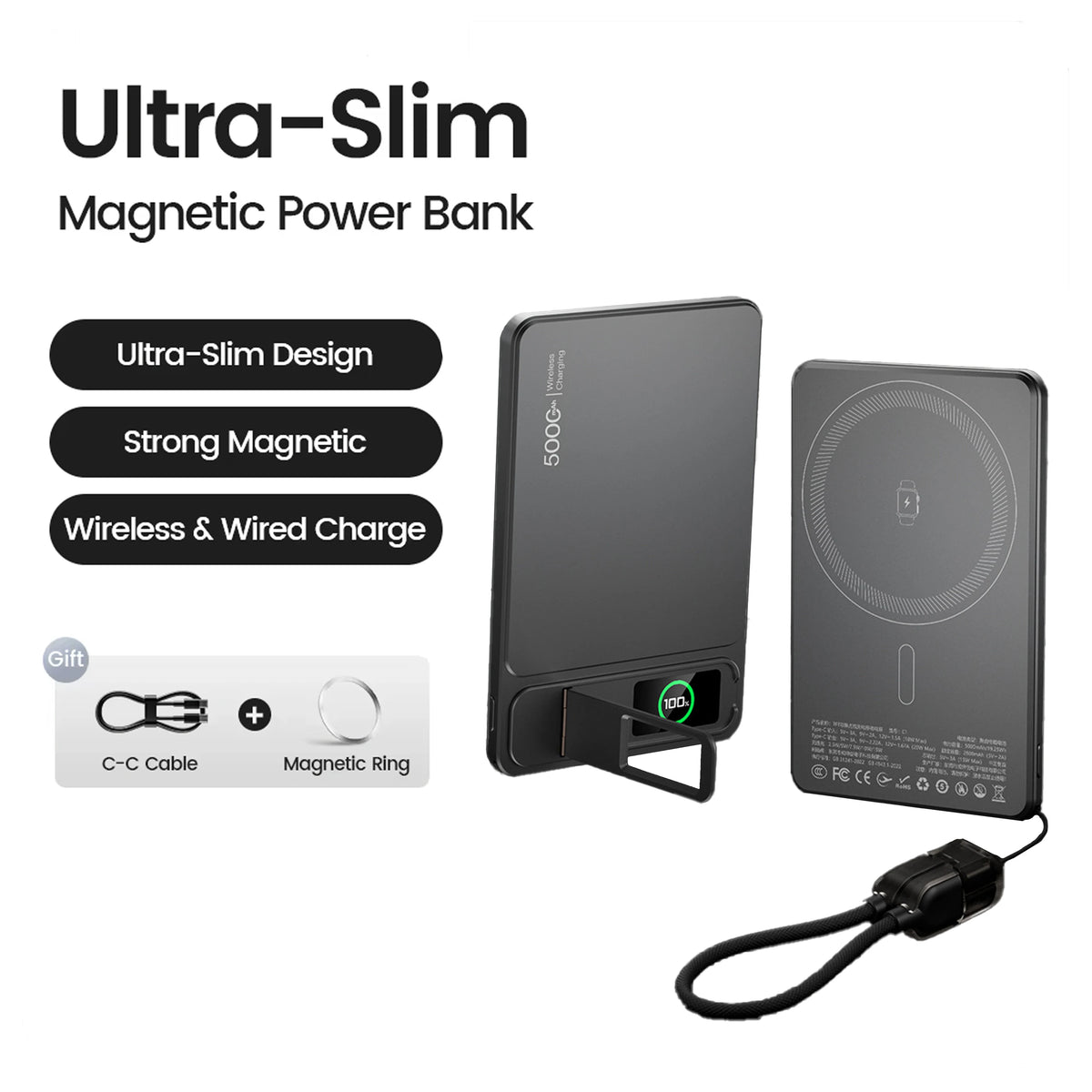 MagCharge™ | 10000mAh Wireless Power Bank