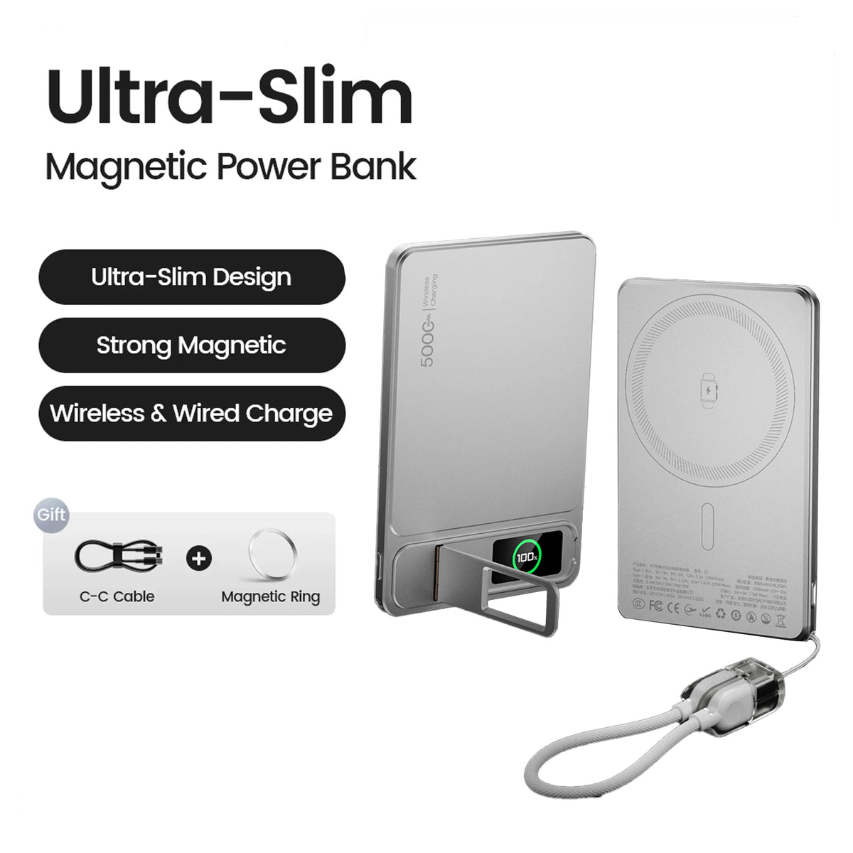 MagCharge™ | 10000mAh Wireless Power Bank